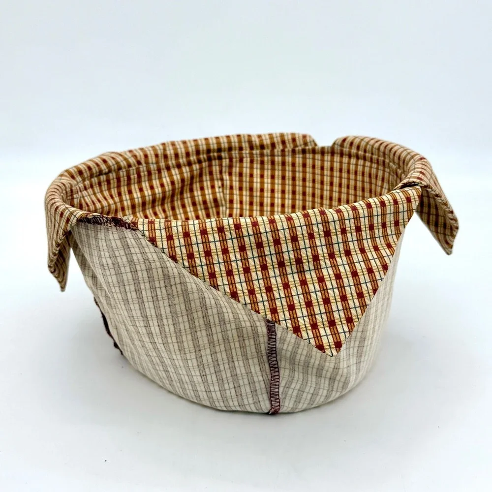 Longaberger 1999 Collectors Club HOMESTEAD Basket Combo liner, & Handle Tie